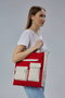 Zoozie Bags Bolsa Tote de Lona Roja